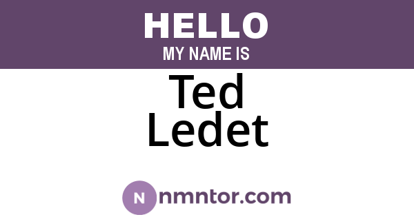 Ted Ledet