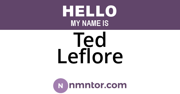 Ted Leflore