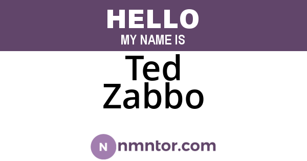 Ted Zabbo