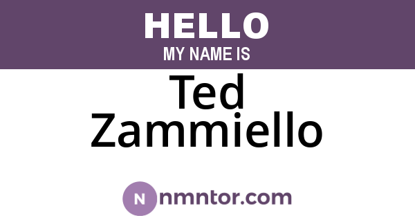 Ted Zammiello