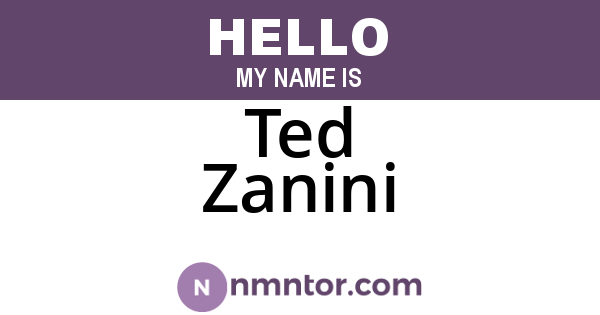 Ted Zanini