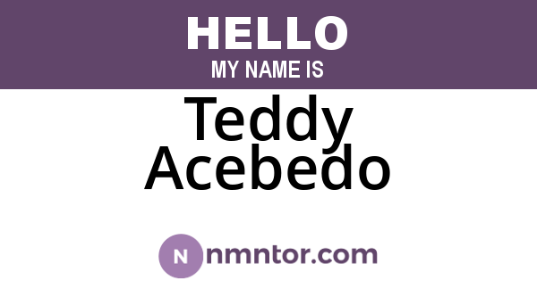 Teddy Acebedo