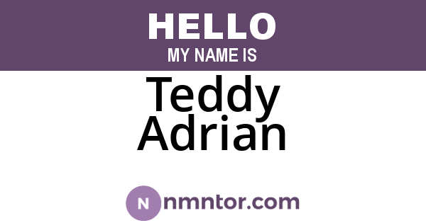 Teddy Adrian