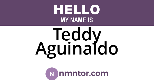 Teddy Aguinaldo