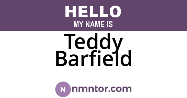 Teddy Barfield