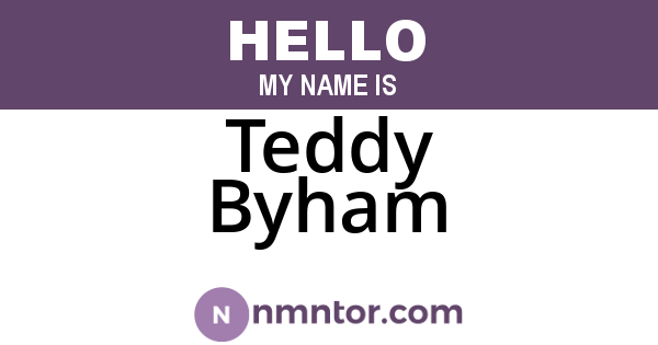Teddy Byham