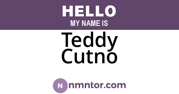 Teddy Cutno