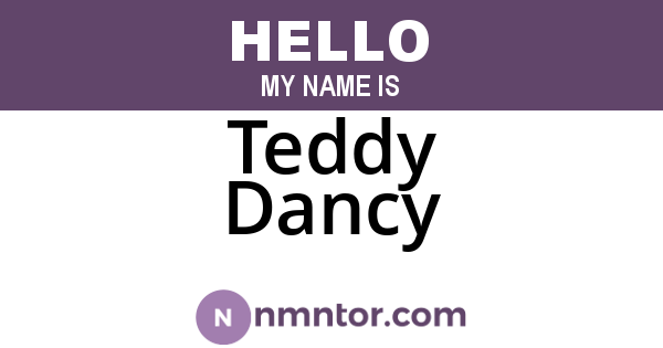 Teddy Dancy