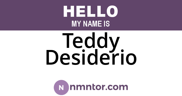 Teddy Desiderio