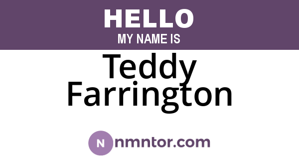 Teddy Farrington