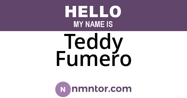 Teddy Fumero