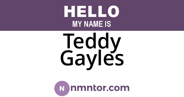 Teddy Gayles