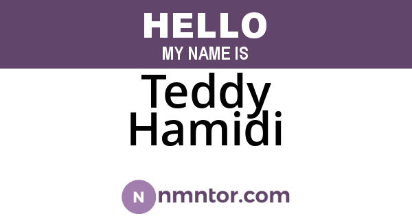 Teddy Hamidi