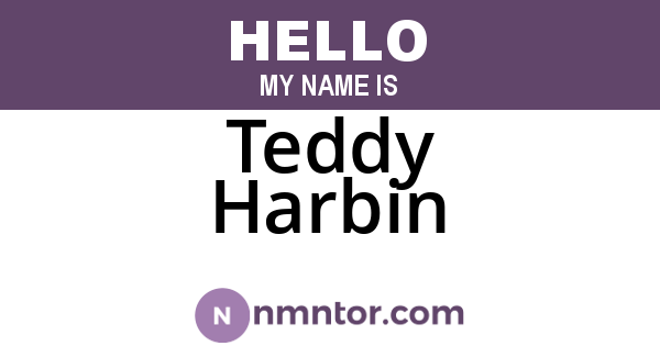 Teddy Harbin