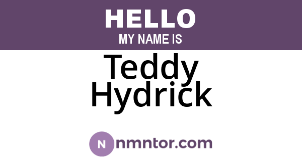 Teddy Hydrick
