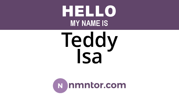 Teddy Isa