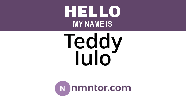 Teddy Iulo