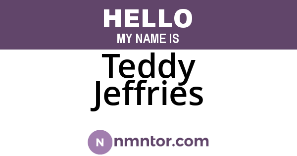 Teddy Jeffries