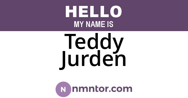 Teddy Jurden