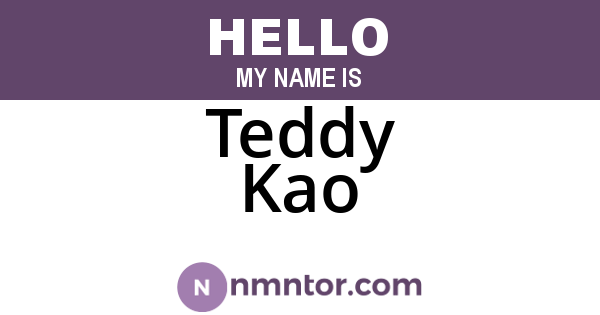 Teddy Kao