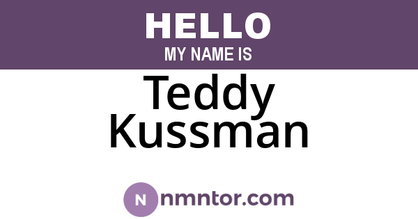 Teddy Kussman