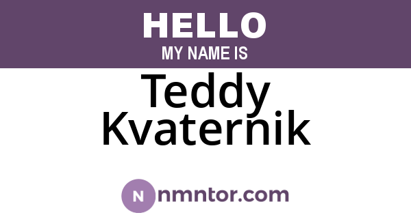 Teddy Kvaternik