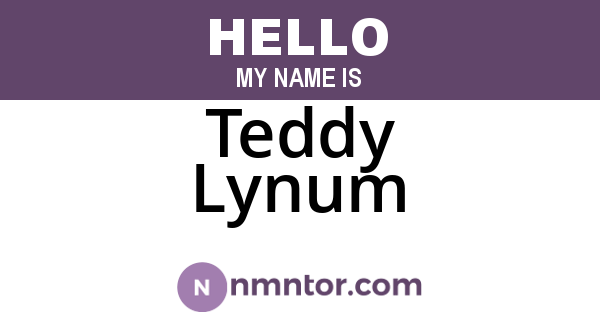 Teddy Lynum