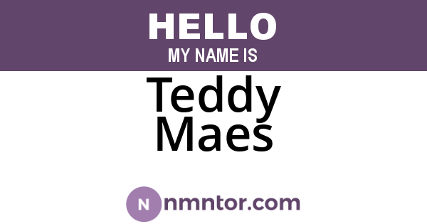 Teddy Maes