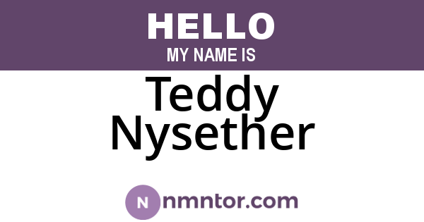 Teddy Nysether