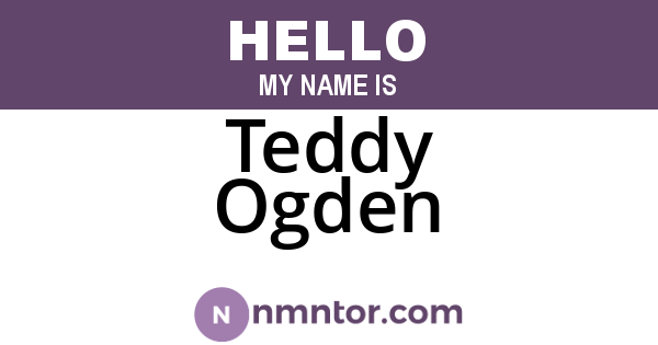 Teddy Ogden