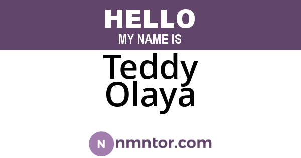 Teddy Olaya