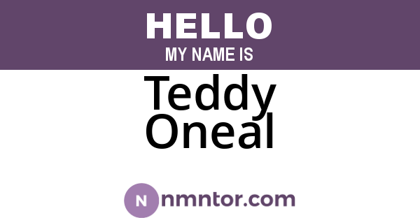 Teddy Oneal