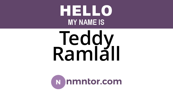 Teddy Ramlall