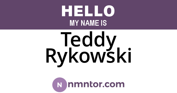 Teddy Rykowski