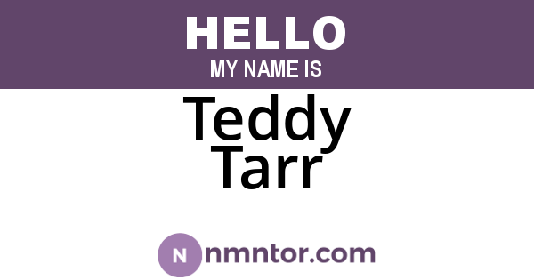 Teddy Tarr