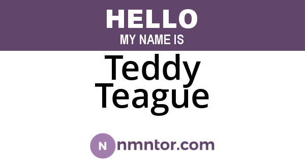 Teddy Teague