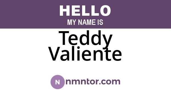 Teddy Valiente