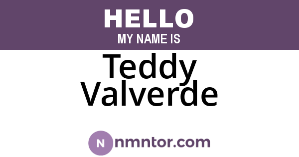 Teddy Valverde