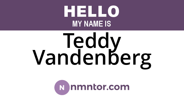 Teddy Vandenberg