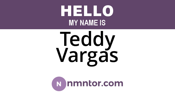 Teddy Vargas
