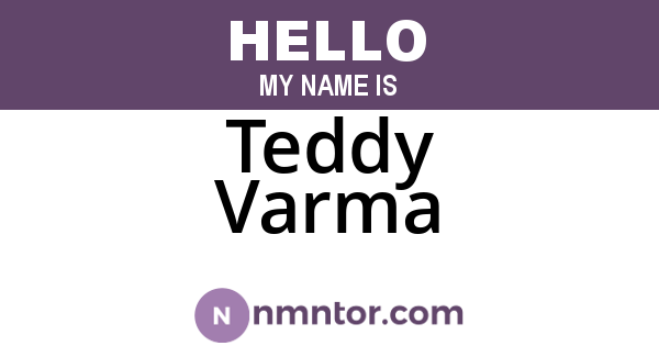 Teddy Varma