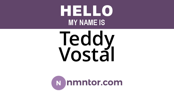 Teddy Vostal