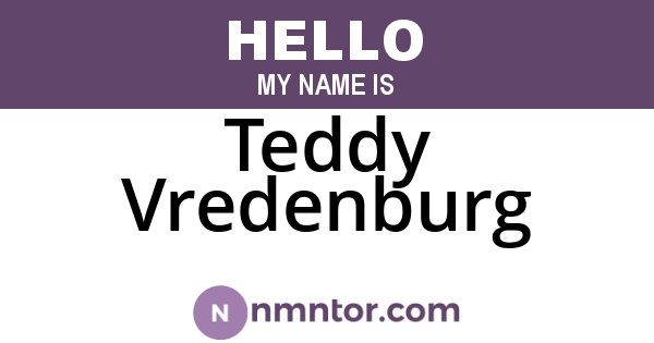 Teddy Vredenburg
