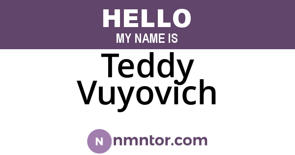 Teddy Vuyovich