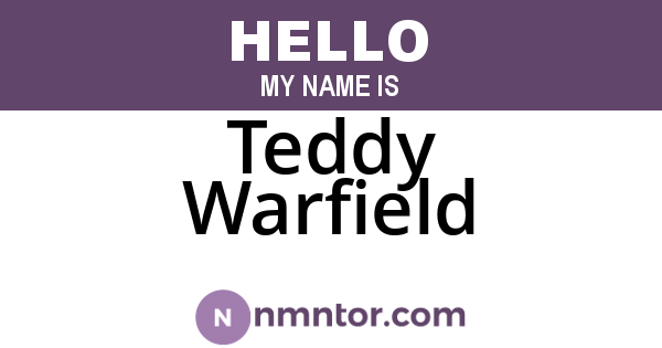 Teddy Warfield