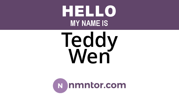 Teddy Wen