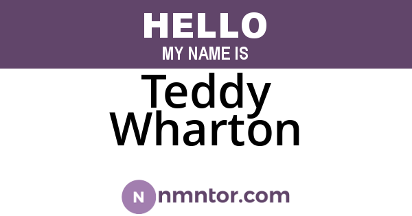 Teddy Wharton