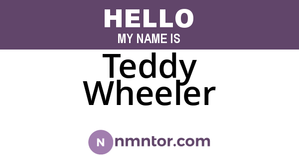 Teddy Wheeler