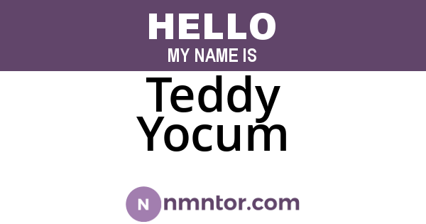 Teddy Yocum