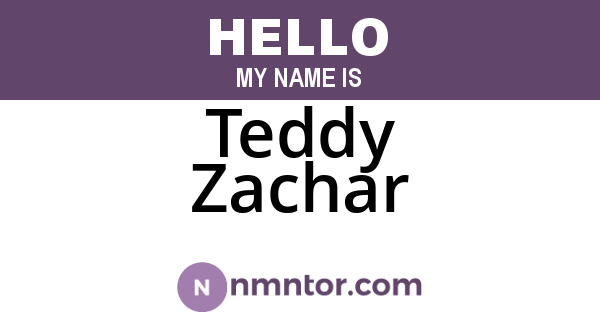 Teddy Zachar